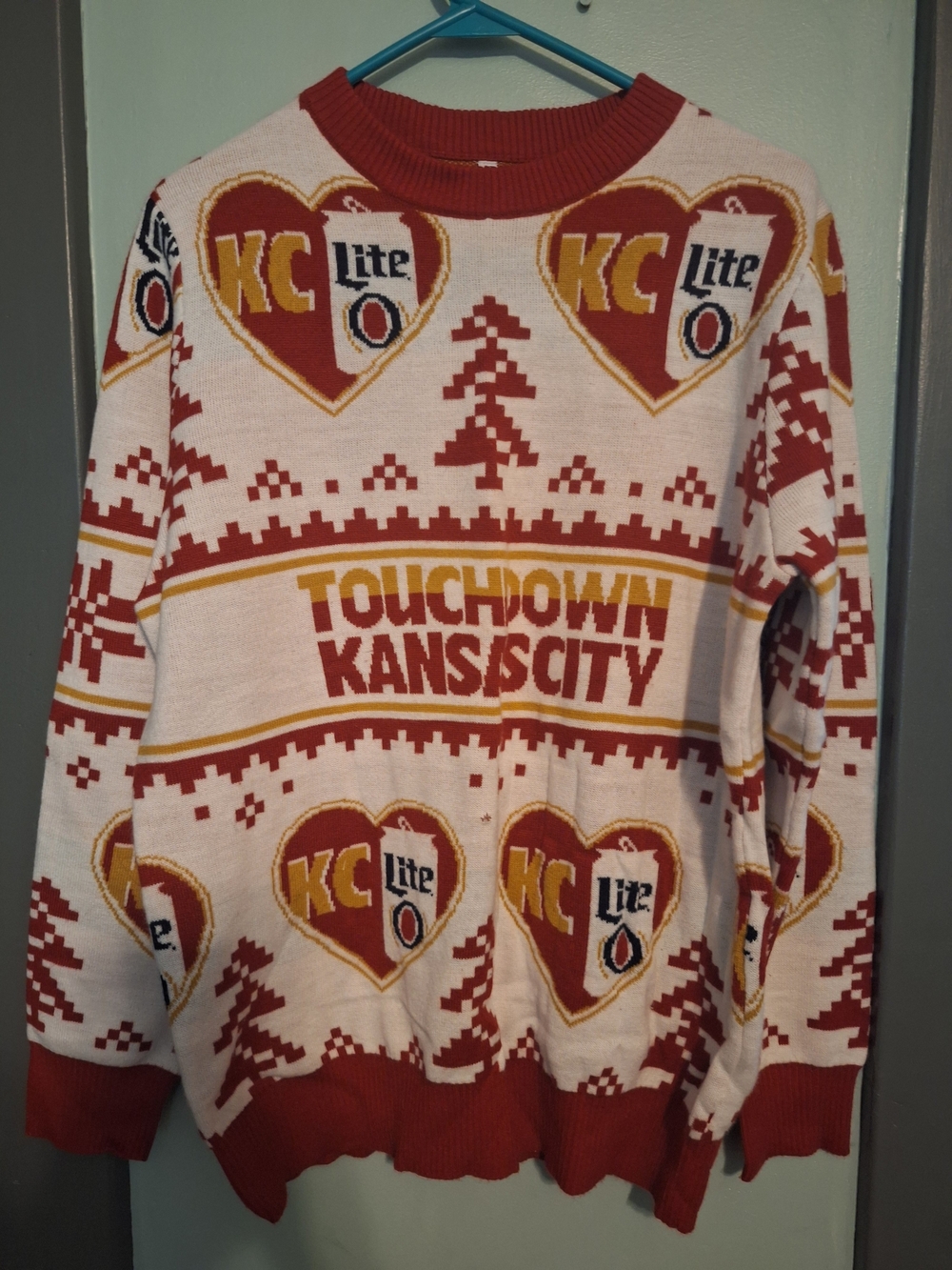 Chiefs Miller Lite Christmas Sweater
